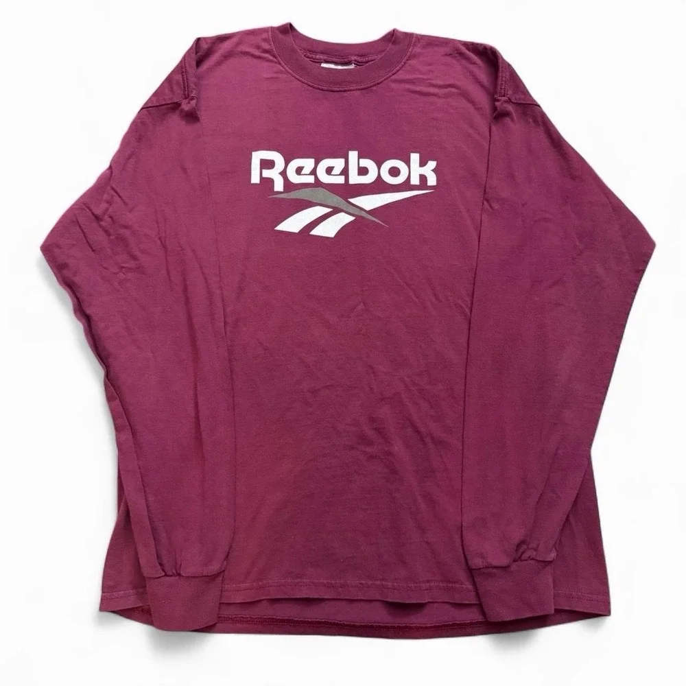 Vintage Reebok Long Sleeve T-Shirt Size Large Y2K 2000s